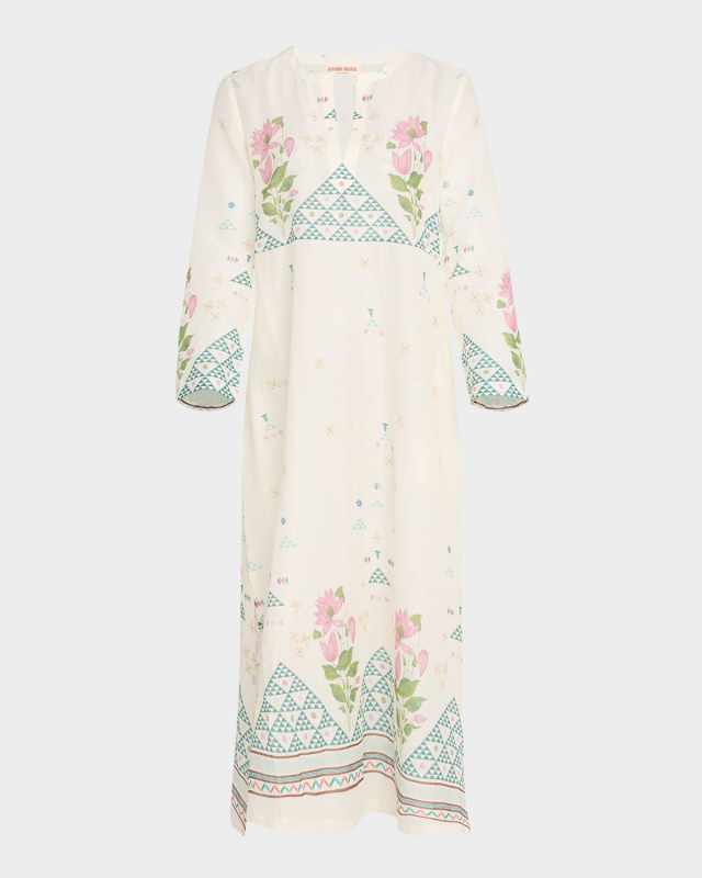 Giada Long-Sleeve Caftan Maxi Dress